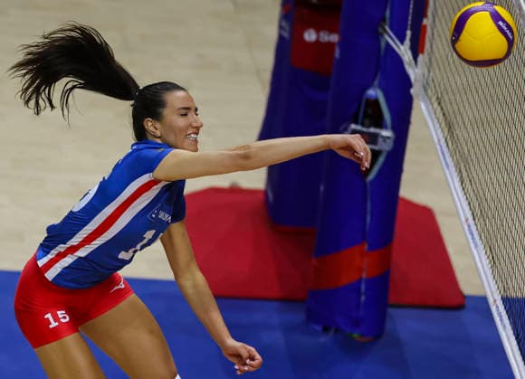 WomenÕs Volleyball Nations League - Belgrade 2026 Czech Republic s Magdalena Jehlarova during the WomenÕs Volleyball Nations League Pool 7 match between France and Czech Republic at Belgrade Arena on July 12, 2026 in Belgrade, Serbia. Belgrade Serbia Copyright: xSrdjanxStevanovicx x