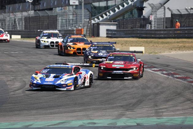 RECORD DATE NOT STATED 63 Finn Zulauf (GER) Felix Hirsiger (GER), Lamborghini Huracane GT3 EVO2, Team: Engstler Motorsport (GER) vor 2 Kiano Blum (AUT) Niklas Kalus (GER), Ford Mustang GT3, Team: Haupt Racing Team (GER) und 1 Max Reis (GER) Emil Gjerdrum (NOR), Ford Mustang GT3, Team: Haupt Racing Team (GER) GER, Motorsport, ADAC GT Masters, Runde 4, Nuerburgring, Nuerburg, 12.07.2026 GER, Motorsport, ADAC GT Masters, Runde 4, Nuerburgring, Nuerburg, 12.07.2026 Nuerburg *** 63 Finn Zulauf (GER) and Felix Hirsiger (GER), Lamborghini Huracán GT3 EVO2, Team Engstler Motorsport (GER), ahead of 2 Kiano Blum (AUT) and Niklas Kalus (GER), Ford Mustang GT3, Team Haupt Racing Team (GER), and 1 Max Reis (GER) and Emil Gjerdrum (NOR), Ford Mustang GT3, Team Haupt Racing Team GER GER, Motorsports, ADAC GT Masters, Round 4, Nürburgring, Nürburg, July 12, 2026 GER, Motorsports, ADAC GT Masters, Round 4, Nürburgring, Nürburg, July 12, 2026 Nürburg Copyright: xEibner-Pressefoto JuergenxAugstx EP_JAT