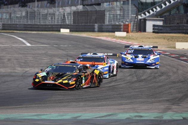 RECORD DATE NOT STATED 22 Gottfried Grasser (AUT) Gerhard Tweraser (AUT), Lamborghini Huracane Gt3 EVO2, Team: GRT Grasser Racing Team (AUT) vor 19 Tim Huetter (AUT) Ethan Brown (SGP), Lamborghini Huracane GT3 EVO2, Team: Engstler Motorsport (GER) GER, Motorsport, ADAC GT Masters, Runde 4, Nuerburgring, Nuerburg, 12.07.2026 GER, Motorsport, ADAC GT Masters, Runde 4, Nuerburgring, Nuerburg, 12.07.2026 Nuerburg *** 22 Gottfried Grasser (AUT) Gerhard Tweraser (AUT), Lamborghini Huracán GT3 EVO2, Team GRT Grasser Racing Team (AUT), ahead of 19 Tim Huetter (AUT) Ethan Brown (SGP), Lamborghini Huracán GT3 EVO2, Team Engstler Motorsport (GER), GER, Motorsport, ADAC GT Masters, Round 4, Nürburgring, Nürburg, July 12, 2026 GER, Motorsports, ADAC GT Masters, Round 4, Nürburgring, Nürburg, July 12, 2026 Nürburg Copyright: xEibner-Pressefoto JuergenxAugstx EP_JAT