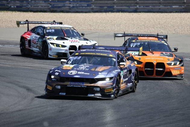 RECORD DATE NOT STATED 1 Max Reis (GER) Emil Gjerdrum (NOR), Ford Mustang GT3, Team: Haupt Racing Team (GER) vor 11 Tim Zimmermann (GER) Leyton Fourie (RSA), BMW M4 GT3 Evo, Team: FK Performance Motorsport (GER) und 56 Sandro Holzem (GER) Juliano Holzem (GER), BMW M4 GT3 Evo, Team: Schubert Motorsport (GER) GER, Motorsport, ADAC GT Masters, Runde 4, Nuerburgring, Nuerburg, 12.07.2026 GER, Motorsport, ADAC GT Masters, Runde 4, Nuerburgring, Nuerburg, 12.07.2026 Nuerburg *** 1 Max Reis (GER) Emil Gjerdrum (NOR), Ford Mustang GT3, Team Haupt Racing Team GER ahead of 11 Tim Zimmermann GER Leyton Fourie RSA, BMW M4 GT3 Evo, Team FK Performance Motorsport GER and 56 Sandro Holzem GER Juliano Holzem GER, BMW M4 GT3 Evo, Team Schubert Motorsport GER GER, Motorsports, ADAC GT Masters, Round 4, Nürburgring, Nürburg, July 12, 2026 GER, Motorsports, ADAC GT Masters, Round 4, Nürburgring, Nürburg, July 12, 2026 Nürburg Copyright: xEibner-Pressefoto JuergenxAugstx EP_JAT