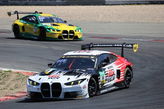 RECORD DATE NOT STATED 56 Sandro Holzem (GER) Juliano Holzem (GER), BMW M4 GT3 Evo, Team: Schubert Motorsport (GER) und 12 Victor Nielson (DNK) Joseph Ellerine (RSA), BMW M4 GT3 Evo, Team: FK Performance Motorsport (GER) GER, Motorsport, ADAC GT Masters, Runde 4, Nuerburgring, Nuerburg, 12.07.2026 GER, Motorsport, ADAC GT Masters, Runde 4, Nuerburgring, Nuerburg, 12.07.2026 Nuerburg *** 56 Sandro Holzem (GER) Juliano Holzem (GER), BMW M4 GT3 Evo, Team Schubert Motorsport (GER) and 12 Victor Nielson (DNK) Joseph Ellerine (RSA), BMW M4 GT3 Evo, Team FK Performance Motorsport (GER), Motorsport, ADAC GT Masters, Round 4, Nürburgring, Nürburg, July 12, 2026 GER, Motorsports, ADAC GT Masters, Round 4, Nürburgring, Nürburg, July 12, 2026 Nürburg Copyright: xEibner-Pressefoto JuergenxAugstx EP_JAT