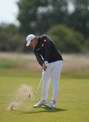 Matt Fitzpatrick of England plays his 2nd shot on the 2nd. hole. Genesis Scottish Open, Golf, The Renaissance Club, North Berwick, Scotland, UK - 12 Jul 2026North Berwick The Renaissance Club Scotland United Kingdom  Copyright: xShutterstockx 16984083x