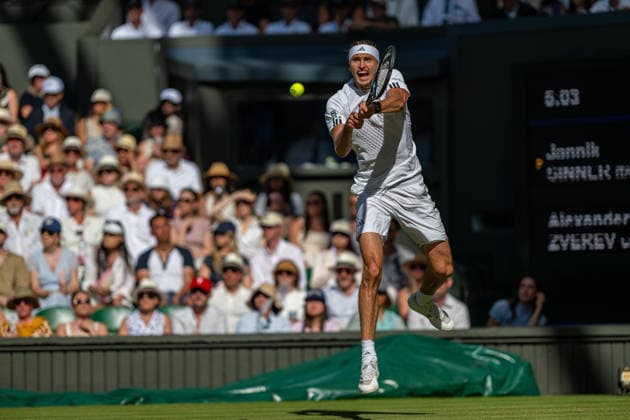 Tennis - Wimbledon Championship 2026 - Day 14 LONDON, ENGLAND - Sunday, July 12, 2026: Alexander Zverev (GER) during the Gentlemen s Singles Final match on Day Fourteen of The Championships Wimbledon 2026 at the All England Lawn Tennis and Croquet Club. (Photo by Kirsten Holst Propaganda) LONDON All England Lawn Tennis and Croq GREATER LONDON ENGLAND  Copyright: xKirstenxHolstx 2026-07-12-038-Wimbledon_Day_14