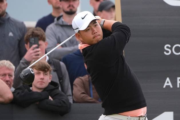 UK: The Genesis Scottish Open at The Renaissance Club, North Berwick, Scotland on 12 July 2026: Pictured: Tom Kim (South Korea) on the 12th tee during the final round of the Genesis Scottish Open Championship 2026 North Berwick The Renaissance Club Scotland Scotland Copyright: xAlexxToddx
