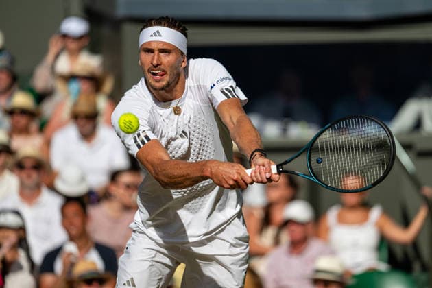 Tennis - Wimbledon Championship 2026 - Day 14 LONDON, ENGLAND - Sunday, July 12, 2026: Alexander Zverev (GER) during the Gentlemen s Singles Final match on Day Fourteen of The Championships Wimbledon 2026 at the All England Lawn Tennis and Croquet Club. (Photo by Kirsten Holst Propaganda) LONDON All England Lawn Tennis and Croq GREATER LONDON ENGLAND  Copyright: xKirstenxHolstx 2026-07-12-050-Wimbledon_Day_14