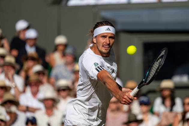 Tennis - Wimbledon Championship 2026 - Day 14 LONDON, ENGLAND - Sunday, July 12, 2026: Alexander Zverev (GER) during the Gentlemen s Singles Final match on Day Fourteen of The Championships Wimbledon 2026 at the All England Lawn Tennis and Croquet Club. (Photo by Kirsten Holst Propaganda) LONDON All England Lawn Tennis and Croq GREATER LONDON ENGLAND  Copyright: xKirstenxHolstx 2026-07-12-051-Wimbledon_Day_14