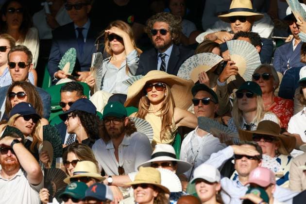Jennifer Lopez watching the action on Centre Court Wimbledon Tennis Championships, Day 14, The All England Lawn Tennis and Croquet Club, London, UK - 12 Jul 2026London The All England Lawn Tennis and United Kingdom  Copyright: xJamesxMarsh Shutterstockx 16981035gx