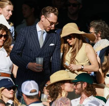 Tom Hiddleston and Jennifer Lopez in the crowd on Centre Court Wimbledon Tennis Championships, Day 14, The All England Lawn Tennis and Croquet Club, London, UK - 12 Jul 2026London The All England Lawn Tennis and United Kingdom  Copyright: xJamesxMarsh Shutterstockx 16981035gz