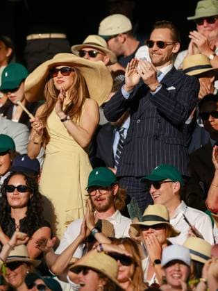 Jennifer Lopez and Tom Hiddleston watching the action on Centre Court Wimbledon Tennis Championships, Day 14, The All England Lawn Tennis and Croquet Club, London, UK - 12 Jul 2026London The All England Lawn Tennis and United Kingdom  Copyright: xJamesxMarsh Shutterstockx 16981035hr
