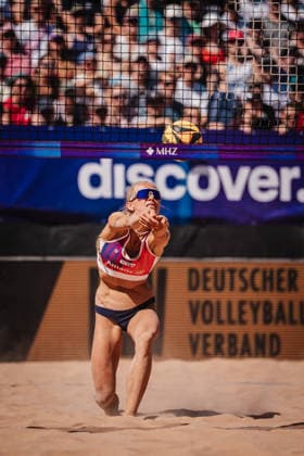 Beachvolleyball Frauen Allianz German Beach Tour 2026 Tourstop München 12.07.2026 Paula Schürholz München Zentraler Hochschulsport: Beach- Bayern Deutschland *** Women s Beach Volleyball: Allianz German Beach Tour 2026, Munich Stop, July 12, 2026; Paula Schürholz; Munich Central University Sports; Beach Bayern; Germany