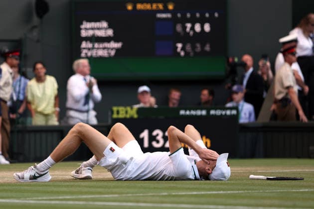Jannik Sinner celebrates victory in the Men s Singles final Wimbledon Tennis Championships, Day 14, The All England Lawn Tennis and Croquet Club, London, UK - 12 Jul 2026London The All England Lawn Tennis and United Kingdom  Copyright: xEllaxLing Shutterstockx 16981034di