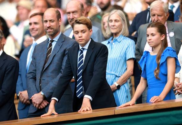 Prince William, Prince George and Princess Charlotte in the Royal Box on Centre Court Wimbledon Tennis Championships, Day 14, The All England Lawn Tennis and Croquet Club, London, UK - 12 Jul 2026London The All England Lawn Tennis and United Kingdom  Copyright: xJamesxMarsh Shutterstockx 16981035ig