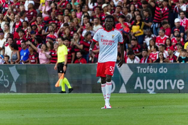 RECORD DATE NOT STATED Trofeu do Algarve 25th Anniversary - SL Benfica vs CR Flamengo, Estadio do Algarve, Portugal. Estadio do Algarve, Portugal. 11 July 2026. 57 Jaden Umeh of SL Benfica in action at the SL Benfica v CR Flamengo football match for the Algarve Trophy 25th Anniversary. Credit: Nuno Pires Veloso Morse Images. Copyright: xx