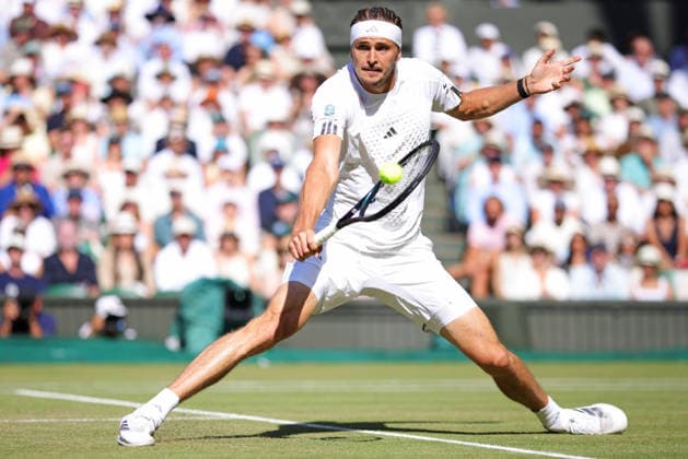 Alexander Zverev, GER, during final of 2026 All England Lawn Tennis Championships at Wimbledon, mens singles, London, 12 07 2026; - *** Alexander Zverev, GER, during the final of the 2026 All England Lawn Tennis Championships at Wimbledon, men s singles, London, July 12, 2026 