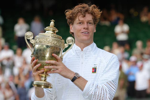 Jannik Sinner, ITA, after final of 2026 All England Lawn Tennis Championships at Wimbledon, mens singles, London, 12 07 2026; - *** Jannik Sinner, ITA, after the final of the 2026 All England Lawn Tennis Championships at Wimbledon, men s singles, London, July 12, 2026 