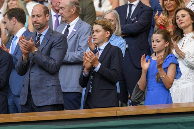 Wimbledon Tennis Championships 2026 - Day 14 LONDON, UNITED KINGDOM - July 11: HRH HRH William, Prince of Wales, Prince George ands Princess Charlotte watch the mens singles finals tennis during day 14 of The Wimbledon Tennis Championships at All England Lawn Tennis and Croquet Club on July 12, 2026 in London, United Kingdom. Ray Tang Anadolu London United Kingdom. Editorial use only. Please get in touch for any other usage.  Copyright: x2026xAnadoluxRayxTangx