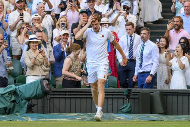 Wimbledon Tennis Championships 2026 - Day 14 LONDON, UNITED KINGDOM - July 11: HRH Janik Sinner of Italy wins the Wimbledon mens singles finals tennis during day 14 of The Wimbledon Tennis Championships at All England Lawn Tennis and Croquet Club on July 12, 2026 in London, United Kingdom. Ray Tang Anadolu London United Kingdom. Editorial use only. Please get in touch for any other usage.  Copyright: x2026xAnadoluxRayxTangx