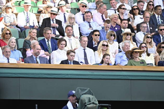 Tennis - Wimbledon 2026 - ITF - The Championships - 12 07 2026 - Tennis - Wimbledon 2026 - ITF - The Championships - 12 07 2026 - Son altesse royal Kate Catherine Princesse de Galles - remise de prix et Royal Box - avec Georges et Charlotte et Le Prince William Prince de Galles London  Copyright: xChryslenexCaillaud Psnewzx