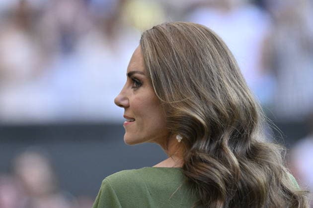 Tennis - Wimbledon 2026 - ITF - The Championships - 12 07 2026 - Tennis - Wimbledon 2026 - ITF - The Championships - 12 07 2026 - Son altesse royal Kate Catherine Princesse de Galles - remise de prix et Royal Box - avec Georges et Charlotte et Le Prince William Prince de Galles London  Copyright: xChryslenexCaillaud Psnewzx