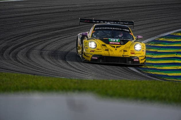 6 hours of Sao Paulo FIA WEC SAO PAULO, BRAZIL - JULY 12: Porsche 911 GT3 R of team Manthey EMA of the crew Yasser Shahin (AUS), Morris Schuring (NED) and Richard Lietz (AUT) in action during the FIA WEC 6 Hours of Sao Paulo, 4th round of the 2026 FIA World Endurance Championship at Interlagos Speedway in Sao Paulo, Brazil, on July 12, 2026. Stringer Anadolu Sao Paulo Brazil. Editorial use only. Please get in touch for any other usage.  Copyright: x2026xAnadoluxStringerx