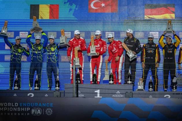 6 hours of Sao Paulo FIA WEC SAO PAULO, BRAZIL - JULY 12: Winners of the LMGT3 category of the FIA WEC 6 Hours of Sao Paulo, 4th round of the 2026 FIA World Endurance Championship at Interlagos Speedway in Sao Paulo, Brazil, on July 12, 2026. Stringer Anadolu Sao Paulo Brazil. Editorial use only. Please get in touch for any other usage.  Copyright: x2026xAnadoluxStringerx