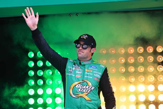 ATLANTA, GA - JULY 12: Austin Cindric ( 2 Team Penske Menards Quaker State Ford) waves to the crowd during driver introductions prior to the running of the NASCAR, Motorsport, USA Cup Series Quaker State 400 on July 12, 2026 at EchoPark Speedway in Hampton, GA. (Photo by Jeff Robinson Icon Sportswire) AUTO: JUL 12 NASCAR Cup Series Quaker State 400 EDITORIAL USE ONLY Icon26071212532400