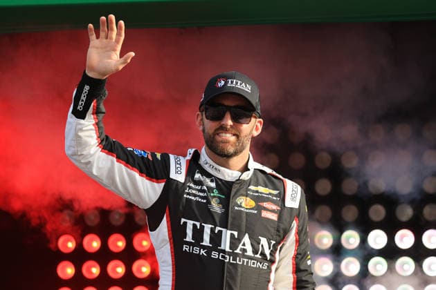 ATLANTA, GA - JULY 12: Austin Dillon ( 3 Richard Childress Racing Titan Risk Solutions Chevrolet) waves to the crowd during driver introductions prior to the running of the NASCAR, Motorsport, USA Cup Series Quaker State 400 on July 12, 2026 at EchoPark Speedway in Hampton, GA. (Photo by Jeff Robinson Icon Sportswire) AUTO: JUL 12 NASCAR Cup Series Quaker State 400 EDITORIAL USE ONLY Icon26071212619400