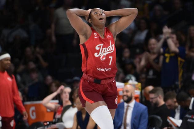 July 12, 2026, Las Vegas, Nevada, USA: ALIYAH BOSTON shock about refereeÃ¢â‚¬â ¢s call during WNBA, Basketball Damen, USA Regular Season at the Michelob Ultra Arena in Las Vegas. WNBA 2026: Fever 59-48 Over Las Vegas Aces End Of 1st Half  - ZUMAo117 20260712_zsp_o117_030 Copyright: xMikaelxOnax