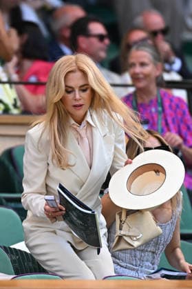 2026 Wimbledon - Nicole Kidman Actress Nicole Kidman during the men’s final at the 2026 Wimbledon Championships at the AELTC in London, UK, on July 12, 2026. Photo by Corinne Dubreuil ABACAPRESS.COM London United Kingdom  Copyright: xDubreuilxCorinne ABACAx