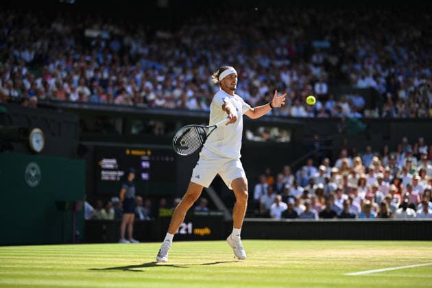 2026 Wimbledon - Jannik Sinner Wins Alexander Zverev (GER) during the men’s final at the 2026 Wimbledon Championships at the AELTC in London, UK, on July 12, 2026. Photo by Corinne Dubreuil ABACAPRESS.COM London United Kingdom  Copyright: xDubreuilxCorinne ABACAx