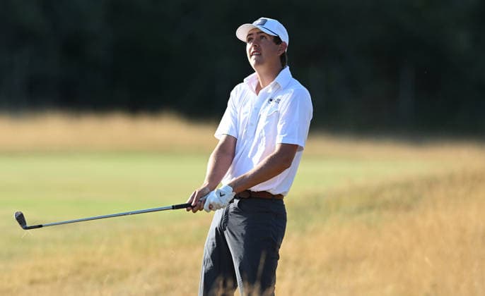 Last Chance Qualifier , Matt Moloney (amateur) (USA) on the 1st fairway. 154th Open Golf Championships, Royal Birkdale, Southport, UK - 13 Jul 2026Southport Royal Birkdale United Kingdom  Copyright: xGreigxCowie Shutterstockx 16988288h