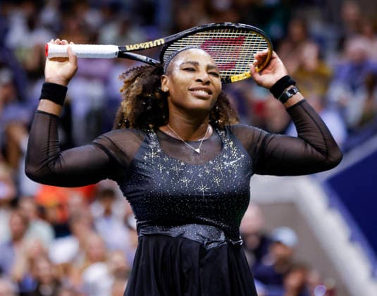 epaselect USA TENNIS US OPEN GRAND SLAM 2022 US Open Grand Slam 2022 epaselect epa10156080 Serena Williams of the United States reacts against Ajla Tomljanovic of Australia, during the third round at the US Open Tennis Championships at the USTA National Tennis Center in Flushing Meadows, New York, USA, 02 September 2022. The US Open runs from 29 August through 11 September. FLUSHING MEADOWS United States  Copyright: xJASONxSZENESx
