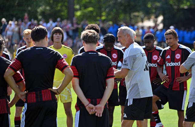 13.07.2026, xjhx, Fussball 1.Bundesliga, Eintracht Frankfurt Trainingsauftakt - Saison 2026 27 v.l. Trainer Adolf Adi Hütter (Eintracht Frankfurt) (DFL DFB REGULATIONS PROHIBIT ANY USE OF PHOTOGRAPHS as IMAGE SEQUENCES and or QUASI-VIDEO) Frankfurt am Main *** July 13, 2026, xjhx, Soccer, Bundesliga 1, Eintracht Frankfurt Starts Training for the 2026–27 Season, Coach Adolf Adi Hütter, Eintracht Frankfurt, DFL, DFB. REGULATIONS PROHIBIT ANY USE OF PHOTOGRAPHS AS IMAGE SEQUENCES AND OR QUASI-VIDEO. Frankfurt am Main