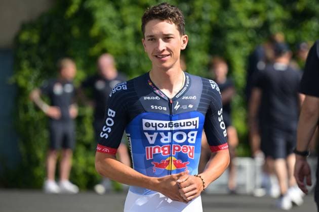 German Florian Lipowitz of Red Bull-BORA-hansgrohe pictured ahead of a training on the first rest day at the 2026 Tour de France cycling race, a stage of 185km from Malemort to Ussel, on Monday 13 July 2026. The 113th edition of the Tour de France starts on Saturday 4 July in Barcelona, Spain, and will finish in Paris, France on the 26th of July. DAVIDxPINTENS  x181051491x