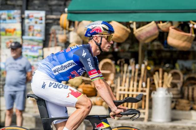 Belgian Remco Evenepoel of Red Bull-BORA-hansgrohe is seen at the first rest day at the 2026 Tour de France cycling race, a stage of 185km from Malemort to Ussel, on Monday 13 July 2026. The 113th edition of the Tour de France starts on Saturday 4 July in Barcelona, Spain, and will finish in Paris, France on the 26th of July. JASPERxJACOBS  x181051581x