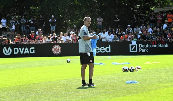 13.07.2026 xhpx Frankfurt am Main, Deutsche Bank Park Bundesliga Saison 2025 2026 Eintracht Frankfurt Training Co-Trainer Alex Meier (Eintracht Frankfurt) DFL DFB REGULATIONS PROHIBIT ANY USE OF PHOTOGRAPHS AS IMAGE SEQUENCES AND OR QUASI-VIDEO. *** July 13, 2026 xhpx Frankfurt am Main, Deutsche Bank Park, Bundesliga Season 2025–2026, Eintracht Frankfurt Training, Assistant Coach Alex Meier, Eintracht Frankfurt, DFL, DFB. REGULATIONS PROHIBIT ANY USE OF PHOTOGRAPHS AS IMAGE SEQUENCES AND OR QUASI-VIDEO