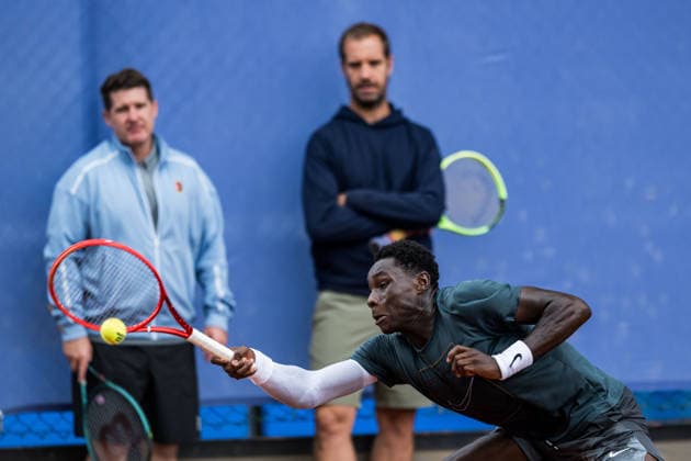 260713 Coach Richard Gasquet and Moise Kouame of France during day 1 of the Nordea Open on July 13, 2026 in Bastad. Photo: Niclas Jönsson BILDBYRAN COP 273 NO0428 tennis ATP, Tennis Herren 250 nordea open tennislagetbbeng frankrike france *** July 13, 2026: Coach Richard Gasquet and Moise Kouame of France on Day 1 of the Nordea Open on July 13, 2026 in Bastad. Photo by Niclas Jönsson, BILDBYRAN COP 273 NO0428 tennis atp 250 nordea open tennis team bben g frankrike france  Copyright: NICLASxJÖNSSON BB260713NO011
