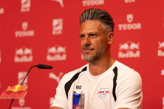 GER, Leipzig, Fussball, Pressekonferenz, offizielle Vorstellung des neuen Cheftrainers Martin Demichelis bei RB Leipzig im Bild v.l.: Martin Demichelis (Cheftrainer RB Leipzig), 13.07.2026, RB Leipzig Trainingsakademie Cottaweg Leipzig DFL DFB REGULATIONS PROHIBIT ANY USE OF PHOTOGRAPHS AS IMAGE SEQUENCES AND OR QUASI-VIDEO, *** GER, Leipzig, Soccer, Press Conference, Official Introduction of New Head Coach Martin Demichelis at RB Leipzig (pictured, from left: Martin Demichelis, Head Coach of RB Leipzig), July 13, 2026, RB Leipzig Training Academy, Cottaweg, Leipzig. DFL and DFB regulations prohibit any use of photographs as image sequences and or quasi-video, Copyright: HMBxMedia PaulxFritz
