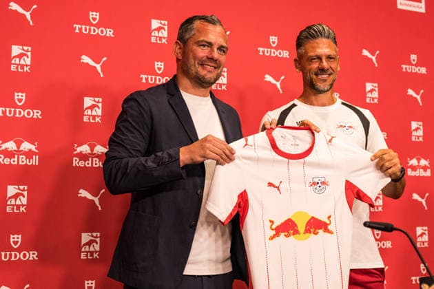 13.07.2026, GER, Pressekonferenz, Saison 2026 2027), RB Leipzig Vorstellung von Martin Demichelis (Coach RB Leipzig) mit Marcel Schäfer, Geschäftsführer RB Leipzig *** July 13, 2026, Germany, Press Conference, 2026–2027 Season, RB Leipzig: Introduction of Martin Demichelis as RB Leipzig Coach, with Marcel Schäfer, RB Leipzig Sporting Director nordphotoxGmbHx xTrienitz nph00051
