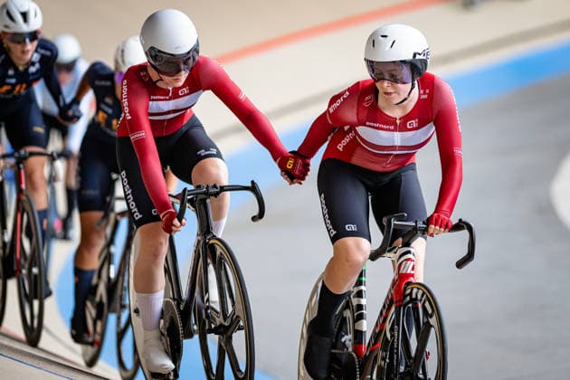 KLoCKER-LARSEN Maja, RASMUSSEN Aia Marie: UEC Track cycling, Rad, Radsport, Bahnrad, Bahn European Championships U19 U23 Cottbus 2026 Black - KLoCKER-LARSEN Maja - Red - RASMUSSEN Aia Marie ( DEN ) Denmark Querformat - quer - horizontal - Landscape - Event Veranstaltung: UEC Track Cycling European Championships 2026 U19 U23 - Category Kategorie: Cycling - Track Cycling European Championships - Location Ort: Europe - Germany - Brandenburg - Cottbus - Lausitz Velodrom - Discipline: Madison - Category: Elite Women - U19 - Distance: 20 km - Date Datum: 12.07.2026 Sunday Day 6 - *** Maja KLoCKER LARSEN, RASMUSSEN Aia Marie UEC Track Cycling European Championships U19 U23 Cottbus 2026 Black KLoCKER LARSEN Maja Red RASMUSSEN Aia Marie DEN Denmark Landscape Event UEC Track Cycling European Championships 2026 U19 U23 Category: Cycling, Track Cycling, European Championships Location: Europe, Germany, Brandenburg, Cottbus, Lausitz Velodrom Discipline: Madison Category: Elite Women U19 Distance: 20 km Date: July 12, 2026 (Sunday), Day 6