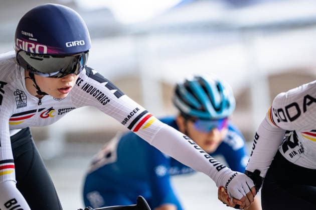 BIEBERLE Edda, SCHMIEDER Eufemia: UEC Track cycling, Rad, Radsport, Bahnrad, Bahn European Championships U19 U23 Cottbus 2026 Black - BIEBERLE Edda - Red - SCHMIEDER Eufemia ( GER ) Germany Querformat - quer - horizontal - Landscape - Event Veranstaltung: UEC Track Cycling European Championships 2026 U19 U23 - Category Kategorie: Cycling - Track Cycling European Championships - Location Ort: Europe - Germany - Brandenburg - Cottbus - Lausitz Velodrom - Discipline: Madison - Category: Elite Women - U19 - Distance: 20 km - Date Datum: 12.07.2026 Sunday Day 6 - *** BIEBERLE Edda, SCHMIEDER Eufemia UEC Track Cycling European Championships U19 U23 Cottbus 2026 Black BIEBERLE Edda Red SCHMIEDER Eufemia GER Germany Landscape Event UEC Track Cycling European Championships 2026 U19 U23 Category Cycling Track Cycling European Championships Location Europe Germany Brandenburg Cottbus Lausitz Velodrom Discipline Madison Category Elite Women U19 Distance 20 km Date July 12, 2026 Sunday Day 6