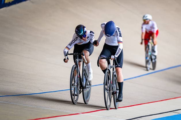 BIEBERLE Edda, SCHMIEDER Eufemia: UEC Track cycling, Rad, Radsport, Bahnrad, Bahn European Championships U19 U23 Cottbus 2026 Black - BIEBERLE Edda - Red - SCHMIEDER Eufemia ( GER ) Germany Querformat - quer - horizontal - Landscape - Event Veranstaltung: UEC Track Cycling European Championships 2026 U19 U23 - Category Kategorie: Cycling - Track Cycling European Championships - Location Ort: Europe - Germany - Brandenburg - Cottbus - Lausitz Velodrom - Discipline: Madison - Category: Elite Women - U19 - Distance: 20 km - Date Datum: 12.07.2026 Sunday Day 6 - *** BIEBERLE Edda, SCHMIEDER Eufemia UEC Track Cycling European Championships U19 U23 Cottbus 2026 Black BIEBERLE Edda Red SCHMIEDER Eufemia GER Germany Landscape Event UEC Track Cycling European Championships 2026 U19 U23 Category Cycling Track Cycling European Championships Location Europe Germany Brandenburg Cottbus Lausitz Velodrom Discipline Madison Category Elite Women U19 Distance 20 km Date July 12, 2026 Sunday Day 6