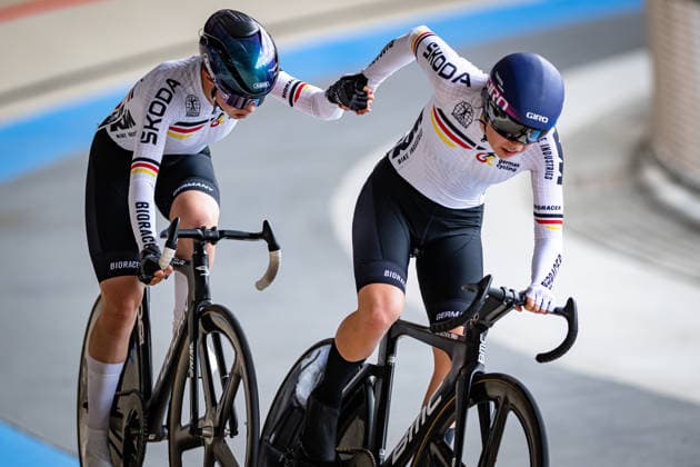 BIEBERLE Edda, SCHMIEDER Eufemia: UEC Track cycling, Rad, Radsport, Bahnrad, Bahn European Championships U19 U23 Cottbus 2026 Black - BIEBERLE Edda - Red - SCHMIEDER Eufemia ( GER ) Germany Querformat - quer - horizontal - Landscape - Event Veranstaltung: UEC Track Cycling European Championships 2026 U19 U23 - Category Kategorie: Cycling - Track Cycling European Championships - Location Ort: Europe - Germany - Brandenburg - Cottbus - Lausitz Velodrom - Discipline: Madison - Category: Elite Women - U19 - Distance: 20 km - Date Datum: 12.07.2026 Sunday Day 6 - *** BIEBERLE Edda, SCHMIEDER Eufemia UEC Track Cycling European Championships U19 U23 Cottbus 2026 Black BIEBERLE Edda Red SCHMIEDER Eufemia GER Germany Landscape Format Landscape Event UEC Track Cycling European Championships 2026 U19 U23 Category Cycling Track Cycling European Championships Location Europe Germany Brandenburg Cottbus Lausitz Velodrom Discipline Madison Category Elite Women U19 Distance 20 km Date July 12, 2026 Sunday Day 6