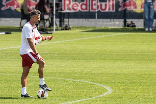 13.07.2026, GER, Öffentliches Training, Saison 2026 2027), RB Leipzig Martin Demichelis (Coach RB Leipzig) *** July 13, 2026, GER, Open Practice, 2026–2027 Season, RB Leipzig, Martin Demichelis, Coach, RB Leipzig nordphotoxGmbHx xTrienitz nph00051