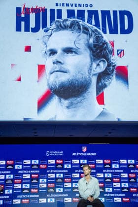Atletico de Madrid s new player Morten Hjulmand. Atletico de Madrid s new player Morten Hjulmand during his official presentation. July 13, 2026. (ALTERPHOTOS Acero) MadridSpain  Copyright: xAcerox
