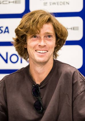 260713 Andrey Rublev of Russia at the press conference, PK, Pressekonferenz during day 1 of the Nordea Open on July 13, 2026 in Bastad. Photo: Niclas Jönsson BILDBYRAN COP 273 NO0428 tennis ATP, Tennis Herren 250 nordea open tennislagetbbeng *** 260713 Andrey Rublev of Russia at the press conference on Day 1 of the Nordea Open on July 13, 2026, in Bastad. Photo: Niclas Jönsson, BILDBYRAN COP 273 NO0428 tennis atp 250 nordea open tennislagetbbeng  Copyright: NICLASxJÖNSSON BB260713NO070