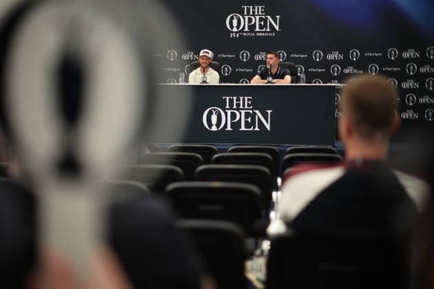 154th Open Golf Championships - Practice Day Tommy Fleetwood of England attends a press conference, PK, Pressekonferenz during practice day at the British Open Golf Championships at Royal Birkdale in Southport, Britain, 13 July 2026. SOUTHPORT UNITED KINGDOM  Copyright: xADAMxVAUGHANx