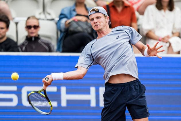 260713 Jesper de Jong of Netherlands during day 1 of the Nordea Open on July 13, 2026 in Bastad. Photo: Niclas Jönsson BILDBYRAN COP 273 NO0428 tennis ATP, Tennis Herren 250 nordea open tennislagetbbeng *** 260713 Jesper de Jong of the Netherlands during Day 1 of the Nordea Open on July 13, 2026, in Bastad. Photo by Niclas Jönsson, BILDBYRAN COP 273 NO0428 tennis atp 250 nordea open tennislagetbbeng  Copyright: NICLASxJÖNSSON BB260713NO074