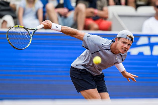 260713 Jesper de Jong of Netherlands during day 1 of the Nordea Open on July 13, 2026 in Bastad. Photo: Niclas Jönsson BILDBYRAN COP 273 NO0428 tennis ATP, Tennis Herren 250 nordea open tennislagetbbeng *** 260713 Jesper de Jong of the Netherlands during Day 1 of the Nordea Open on July 13, 2026, in Bastad. Photo by Niclas Jönsson, BILDBYRAN COP 273 NO0428 tennis atp 250 nordea open tennislagetbbeng  Copyright: NICLASxJÖNSSON BB260713NO075