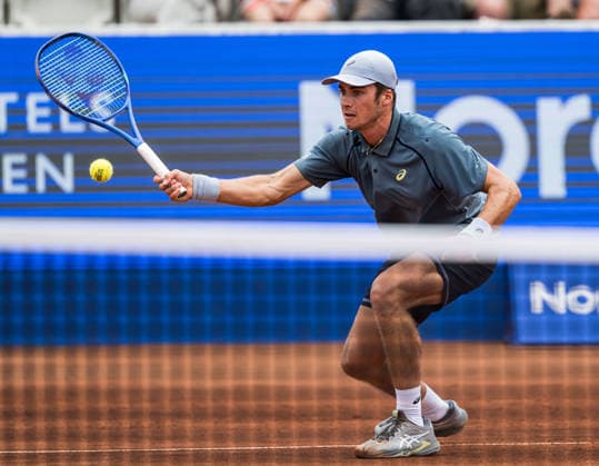 260713 Vilius Gaubas of Lithuania during day 1 of the Nordea Open on July 13, 2026 in Bastad. Photo: Niclas Jönsson BILDBYRAN COP 273 NO0428 tennis ATP, Tennis Herren 250 nordea open tennislagetbbeng *** 260713 Vilius Gaubas of Lithuania on Day 1 of the Nordea Open on July 13, 2026, in Bastad. Photo by Niclas Jönsson, BILDBYRAN COP 273 NO0428 tennis atp 250 nordea open tennislagetbbeng  Copyright: NICLASxJÖNSSON BB260713NO080